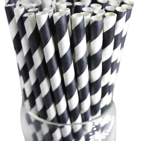 Striped Paper Party Straws