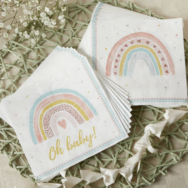 Boho Rainbow Baby Napkins