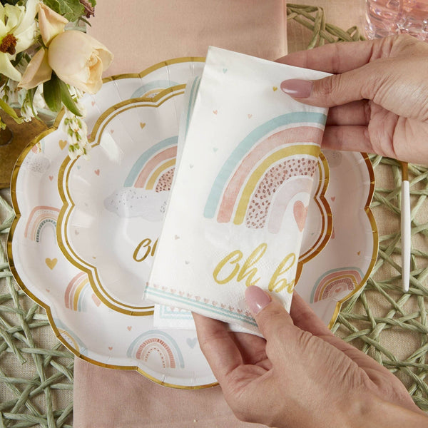 Boho Rainbow Baby Napkins