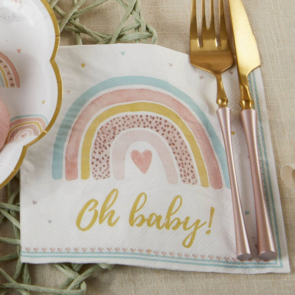 Boho Rainbow Baby Napkins