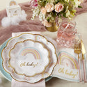Boho Rainbow Baby Premium Paper Plates