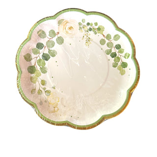 Botanical Garden Plates with Gold Foil