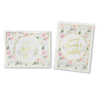 Floral Brunch Party Decor Kit with Gold Foil