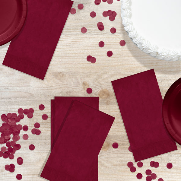 Burgundy Dinner Paper Napkins | 100 Count