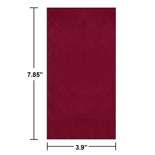 Burgundy Dinner Paper Napkins | 100 Count