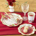 Burgundy Blush Floral Plates