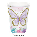 Butterfly Shimmer Paper Cups – 9 oz