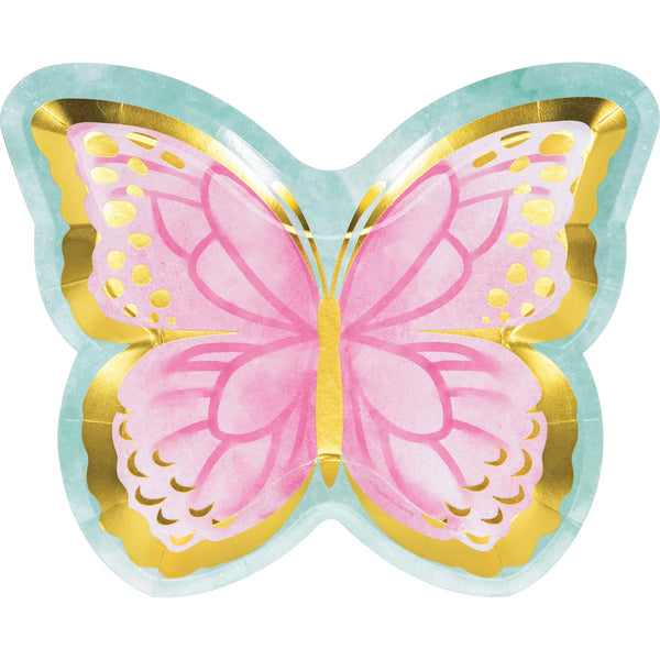 Butterfly Shimmer 9" Party Plates