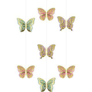 Butterfly Shimmer Hanging Decorations – Set of 3