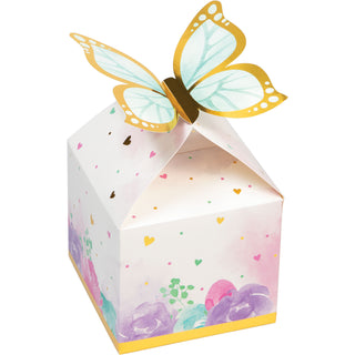 Butterfly Shimmer Favor Boxes – Set of 8