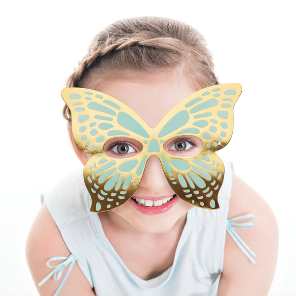 Butterfly Shimmer Party Masks – Set of 8