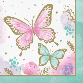 Butterfly Shimmer 6.5" Luncheon Napkins