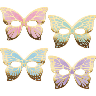 Butterfly Shimmer Party Masks – Set of 8