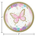 Butterfly Shimmer Dessert Plates 7"