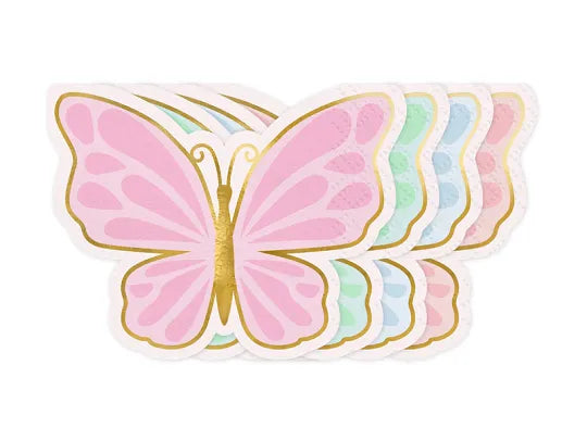 Butterfly Shimmer Gold Foil Napkins