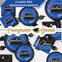 Congrats Graduate Cobalt Blue Graduation Party Bundle
