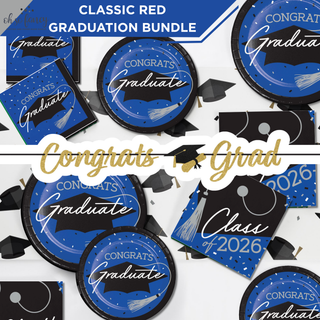 Congrats Graduate Cobalt Blue Graduation Party Bundle