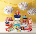 Red and White Striped Popcorn Box