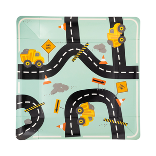 Construction Road Party Plate