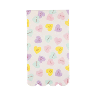 Conversation Hearts Dinner Napkin| Oh So Fancy Party