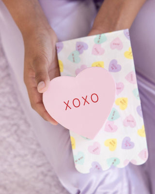 Conversation Hearts Dinner Napkin| Oh So Fancy Party