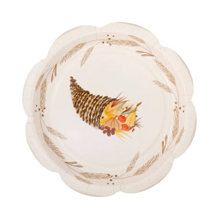 Cornucopia Thanksgiving Plates | Oh So Fancy Party