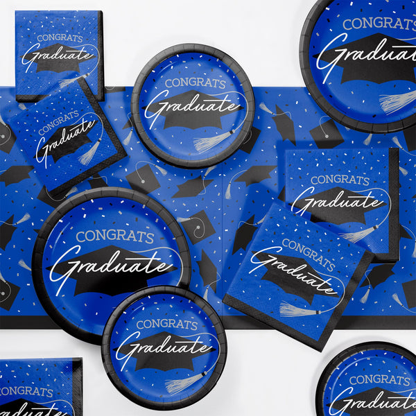Congrats Graduate Blue 108 Piece Tableware Bundle