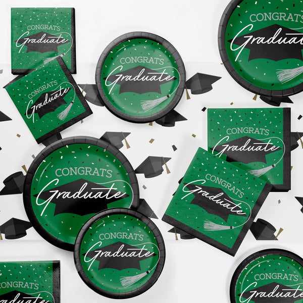 Congrats Graduate Green 108 Piece Tableware Bundle