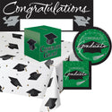 Congrats Graduate School Spirit Emerald Green 7" Dessert Plates | 18 Count