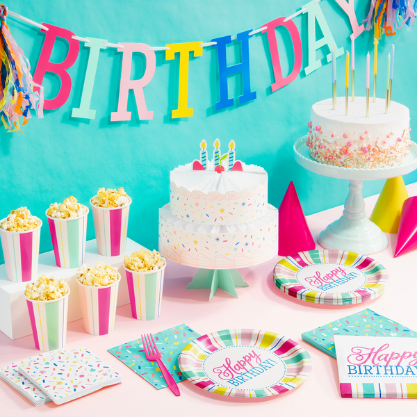 Birthday Brights 9" Party Plates | 8 Pack