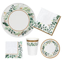 Eucalyptus Gold Tableware Bundle - Perfect for Showers and Weddings!