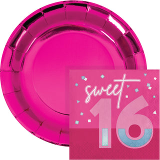 Sweet 16 Birthday Napkin and Plate