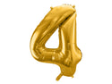 Foil Balloon Number 4 Gold