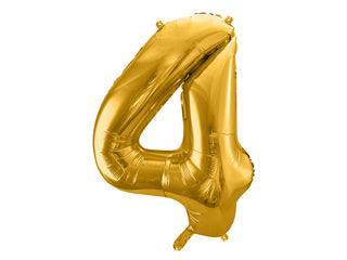 Foil Balloon Number 4 Gold