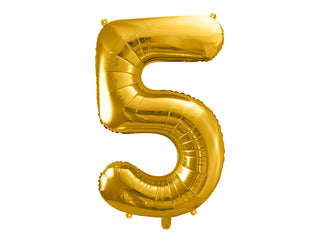 Foil Balloon Number 5 Gold