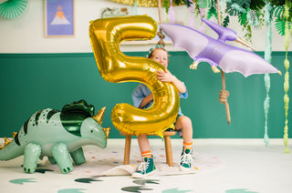Foil Balloon Number 5 Gold