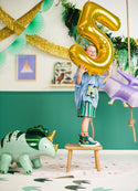 Foil Balloon Number 5 Gold