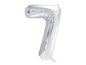 Foil Balloon Number 7, Silver