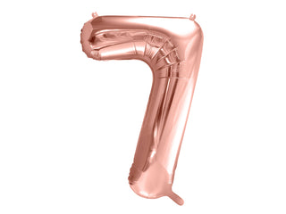 Foil Balloon Number 7, Rose Gold