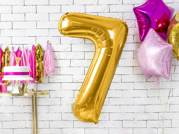 Foil Balloon Number 7 Gold