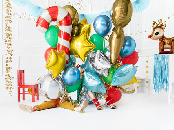 Foil Balloon Candy Cane, Red