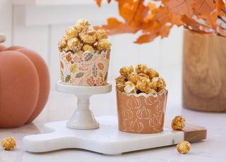 Fall Foliage and Pumpkin Swirl Baking Cups - Oh So Fancy Party