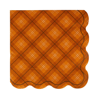 Fall Plaid Cocktail Napkin | Oh So Fancy Party