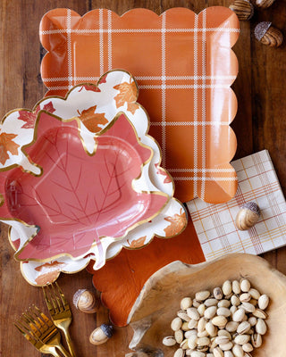 Falling Leaves Plates with Gold Accents | Oh So Fancy Party