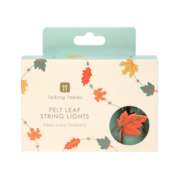 Felt Leaf String Lights| Oh So Fancy Party