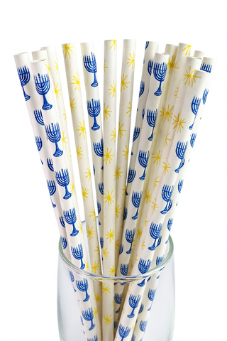 Hanukkah Paper Straws