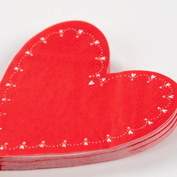 From the Heart Shaped Cocktail Napkin Detail | Valentine’s Day Heart Table