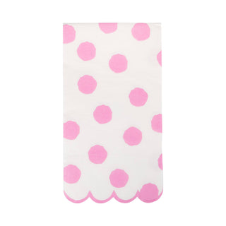 Fuchsia Pink Polka Dot Dinner Napkin | Oh So Fancy Party