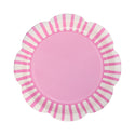 Fuchsia Striped Scallops 9" Plate | Oh So Fancy Party