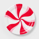 Pink, Red & White Swirl Dessert Plates